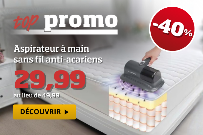 Top promo - Aspirateur à main sans fil anti-acariens